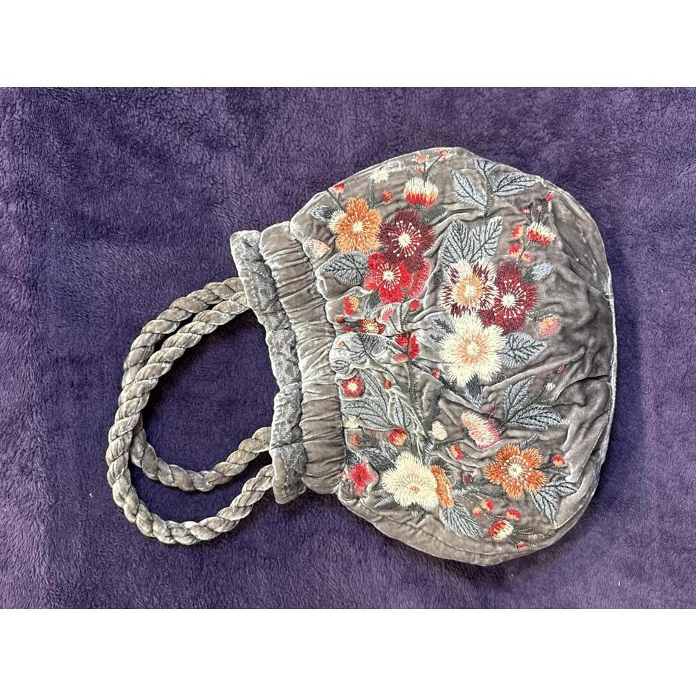 Stylish Embroidered Velvet Handbag by Johnny Was